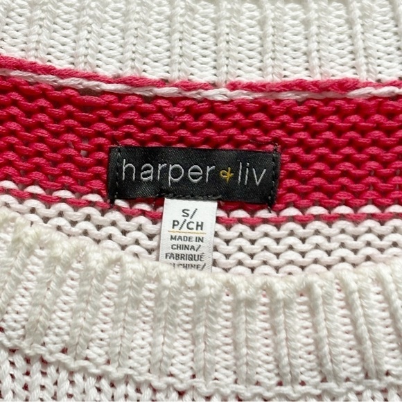 HARPER & LIV Women’s Rainbow Stripe Chunky Knit Crewneck Sweater Size Small - Picture 5 of 6